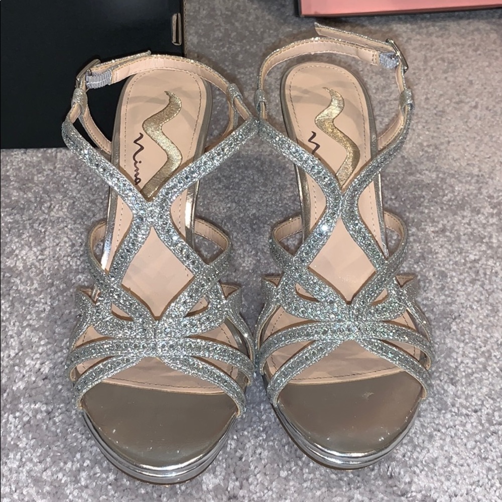 Nina heels. Worn once. In great condition.